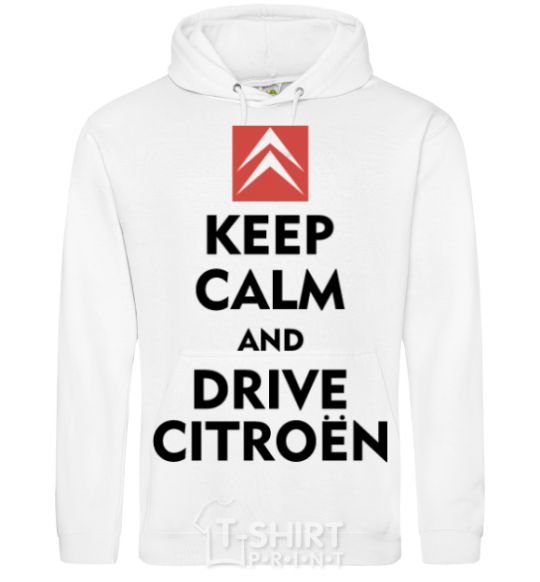 Men`s hoodie Drive citroen White фото