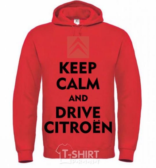 Men`s hoodie Drive citroen bright-red фото