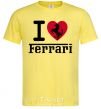 Men's T-Shirt I love Ferrari cornsilk фото