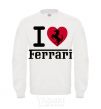 Sweatshirt I love Ferrari White фото