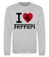 Sweatshirt I love Ferrari sport-grey фото