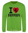 Sweatshirt I love Ferrari orchid-green фото