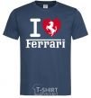 Men's T-Shirt I love Ferrari navy-blue фото