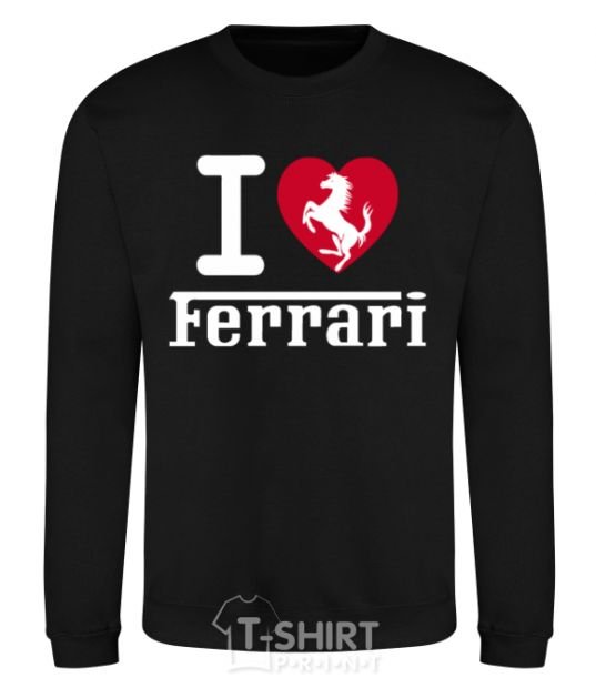 Свитшот I love Ferrari Черный фото