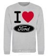 Свитшот I Love Ford Серый меланж фото