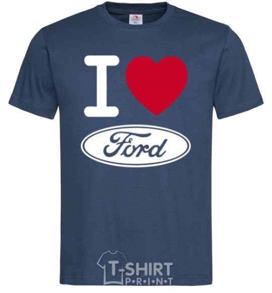 Men's T-Shirt I Love Ford navy-blue фото