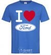 Мужская футболка I Love Ford Ярко-синий фото