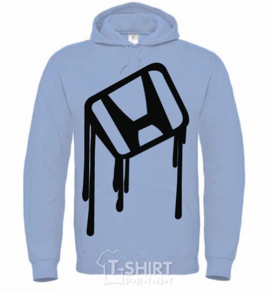 Men`s hoodie Honda drops sky-blue фото