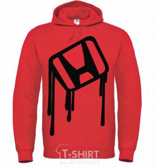 Men`s hoodie Honda drops bright-red фото