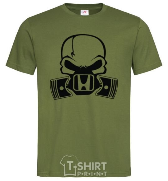 Men's T-Shirt Honda skull millennial-khaki фото