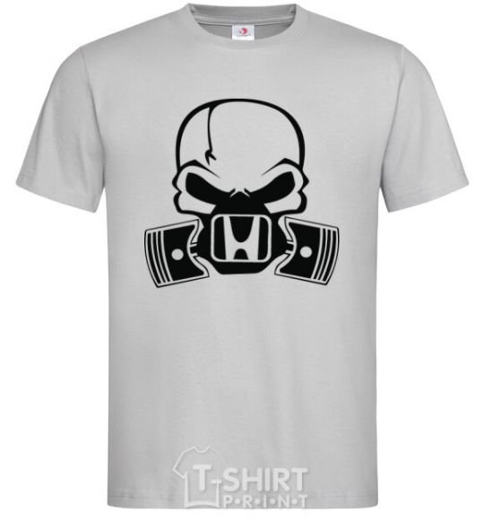 Men's T-Shirt Honda skull grey фото