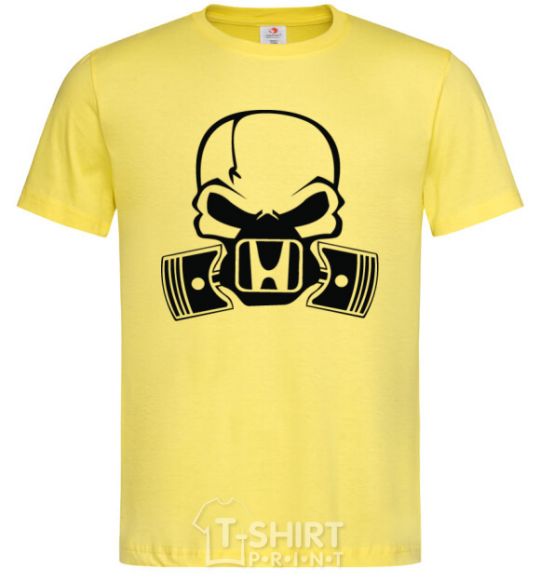 Men's T-Shirt Honda skull cornsilk фото