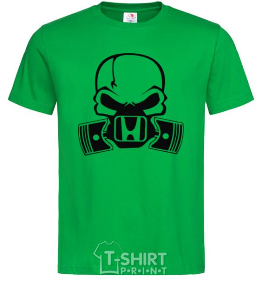 Мужская футболка Череп Хонда Зеленый фото