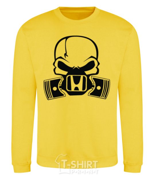 Sweatshirt Honda skull yellow фото