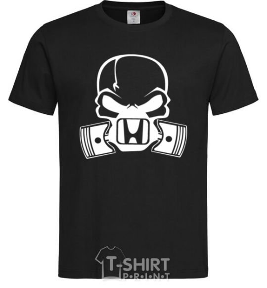 Men's T-Shirt Honda skull black фото