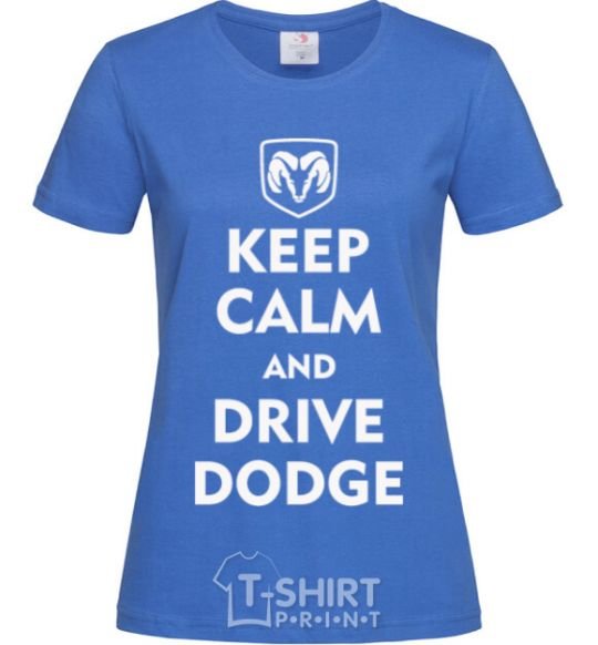 Женская футболка Drive Dodge Ярко-синий фото