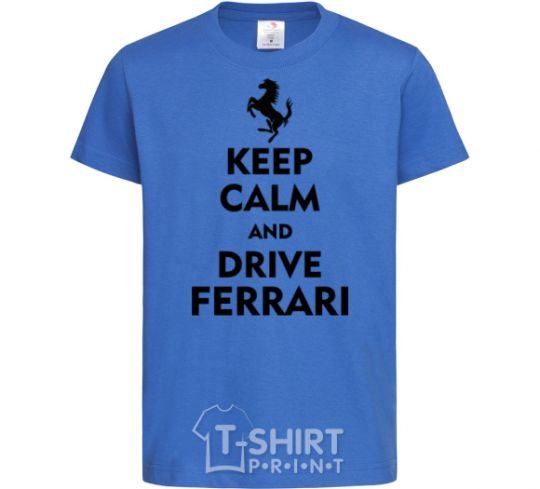 Детская футболка Drive Ferrari Ярко-синий фото