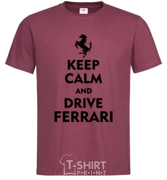 Men's T-Shirt Drive Ferrari burgundy фото