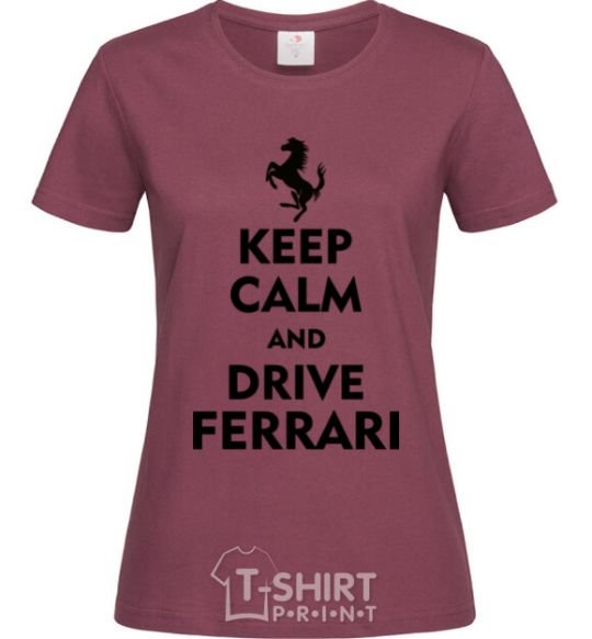 Women's T-shirt Drive Ferrari burgundy фото