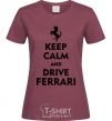 Women's T-shirt Drive Ferrari burgundy фото