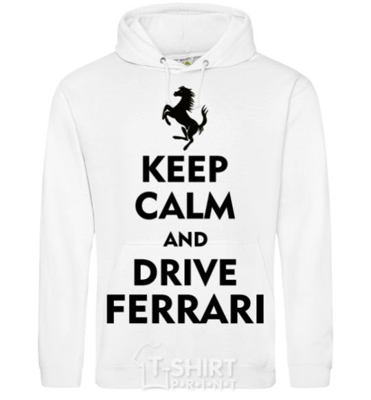 Men`s hoodie Drive Ferrari White фото