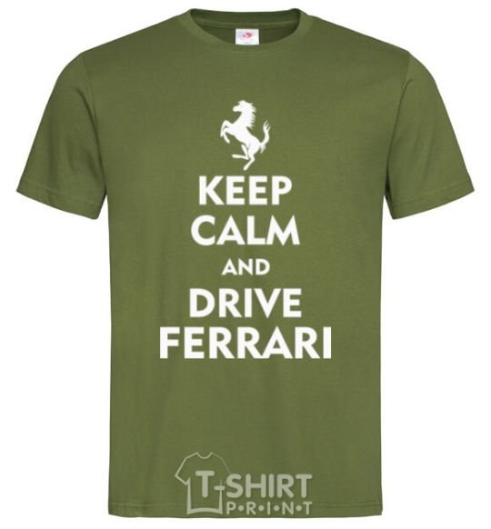 Men's T-Shirt Drive Ferrari millennial-khaki фото