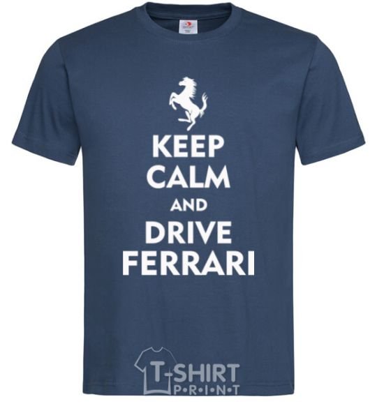 Men's T-Shirt Drive Ferrari navy-blue фото