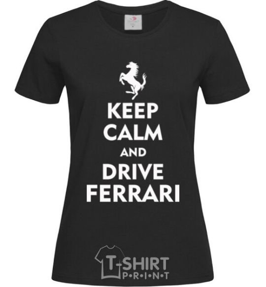 Women's T-shirt Drive Ferrari black фото