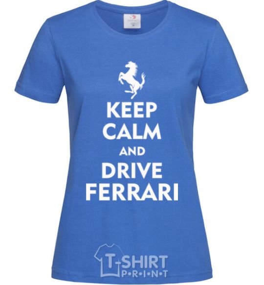 Women's T-shirt Drive Ferrari royal-blue фото