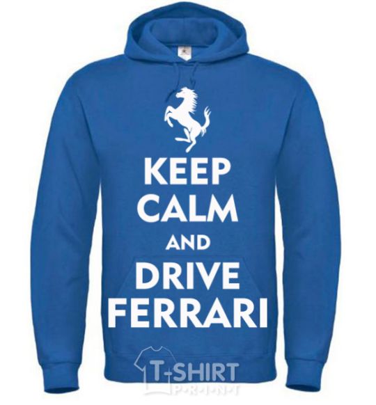 Men`s hoodie Drive Ferrari royal фото