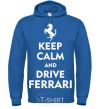 Men`s hoodie Drive Ferrari royal фото