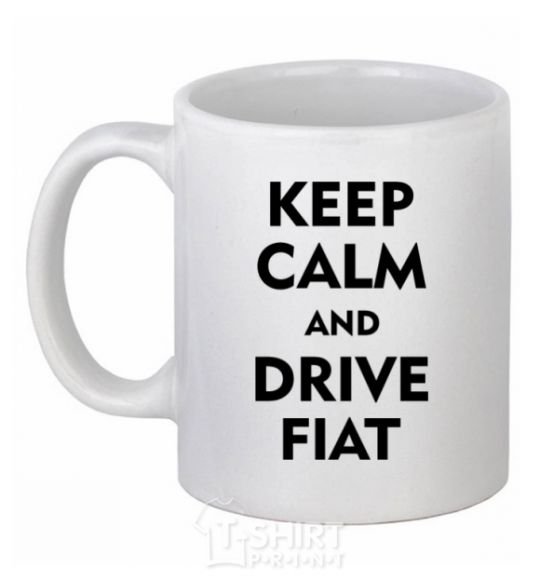 Ceramic mug Drive Fiat White фото