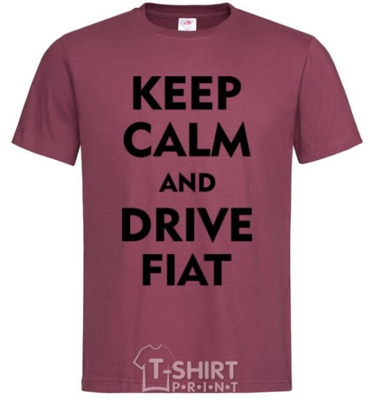 Men's T-Shirt Drive Fiat burgundy фото