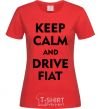 Women's T-shirt Drive Fiat red фото