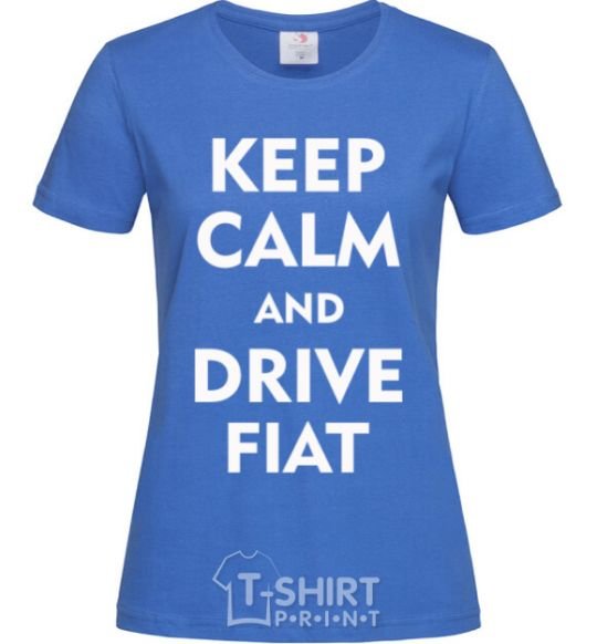 Women's T-shirt Drive Fiat royal-blue фото