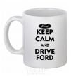 Ceramic mug Drive Ford White фото