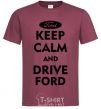 Men's T-Shirt Drive Ford burgundy фото