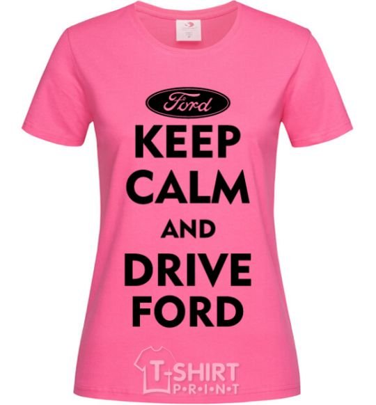 Женская футболка Drive Ford Ярко-розовый фото