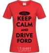 Women's T-shirt Drive Ford red фото