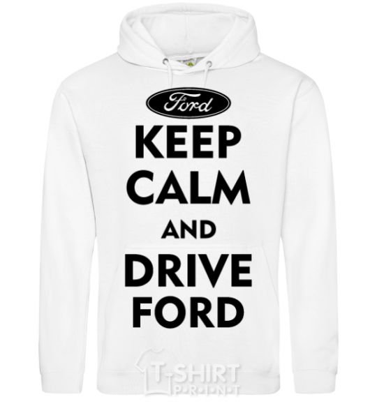Men`s hoodie Drive Ford White фото