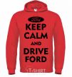 Men`s hoodie Drive Ford bright-red фото