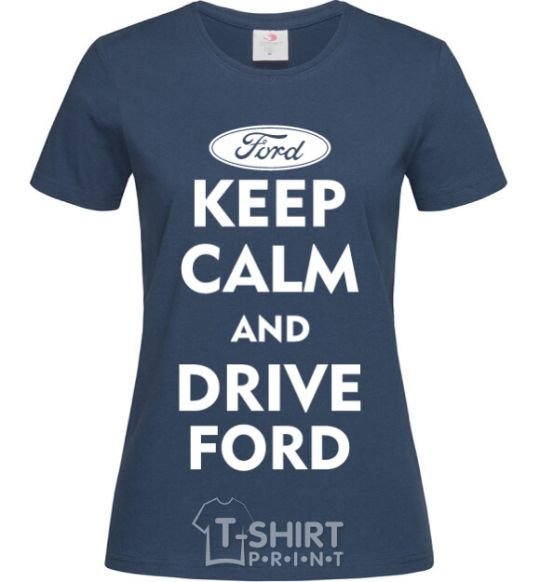 Women's T-shirt Drive Ford navy-blue фото