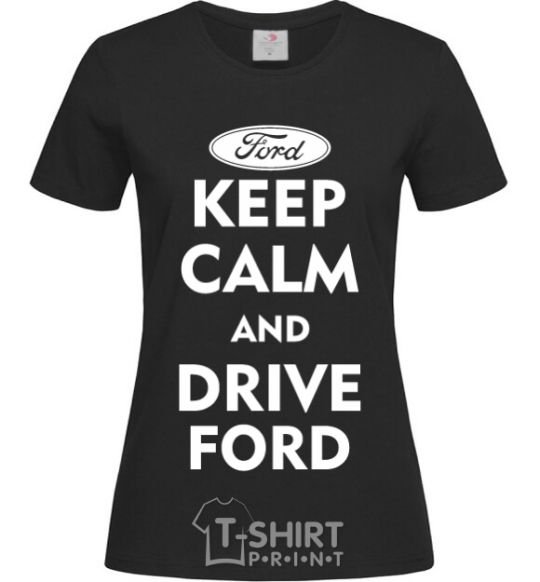 Women's T-shirt Drive Ford black фото