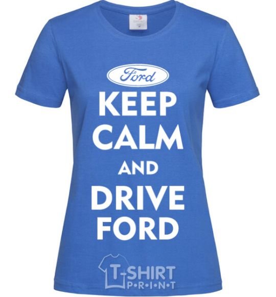 Женская футболка Drive Ford Ярко-синий фото