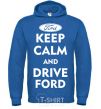 Men`s hoodie Drive Ford royal фото