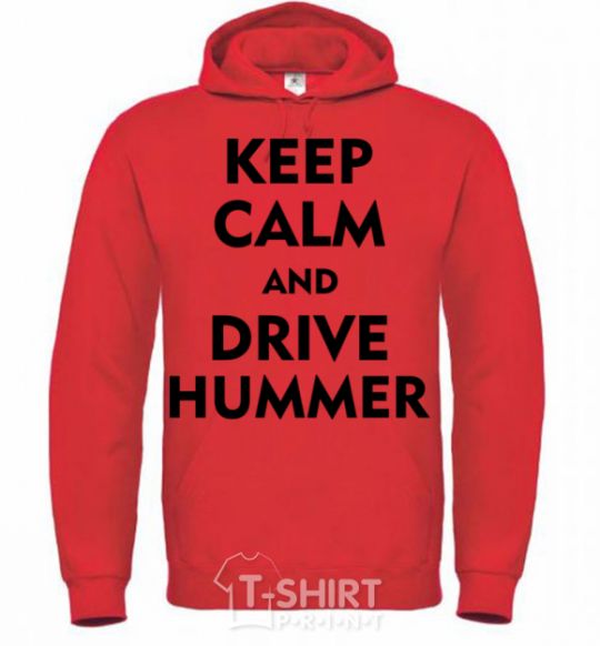 Men`s hoodie Drive Hummer bright-red фото