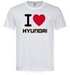 Men's T-Shirt Love Hyundai White фото