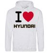 Men`s hoodie Love Hyundai sport-grey фото