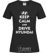 Women's T-shirt Love Hyundai black фото