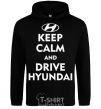 Men`s hoodie Love Hyundai black фото